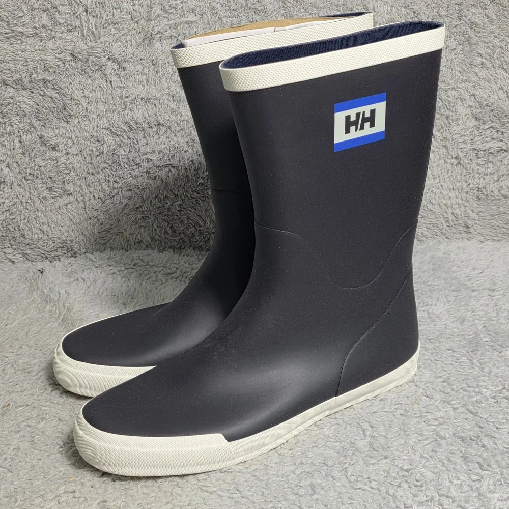 Helly Hansen Navy and White Rain Boots